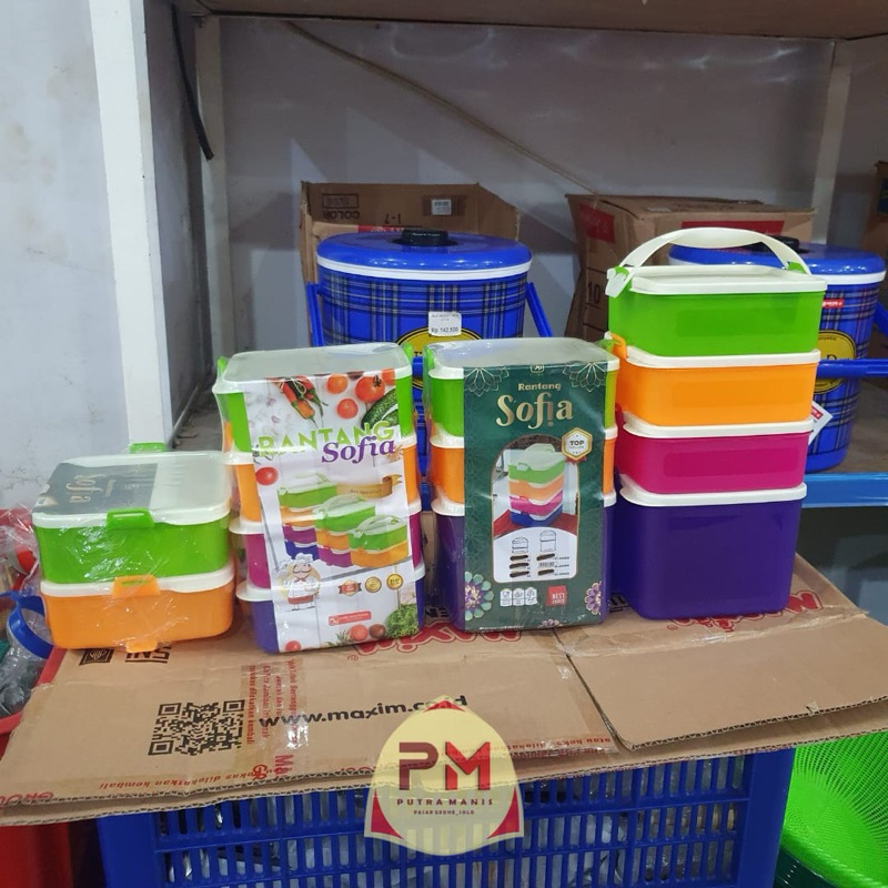 Rantang Plastik Susun | Tempat Makan | Rantang Susun Segi | Rantang Plastik