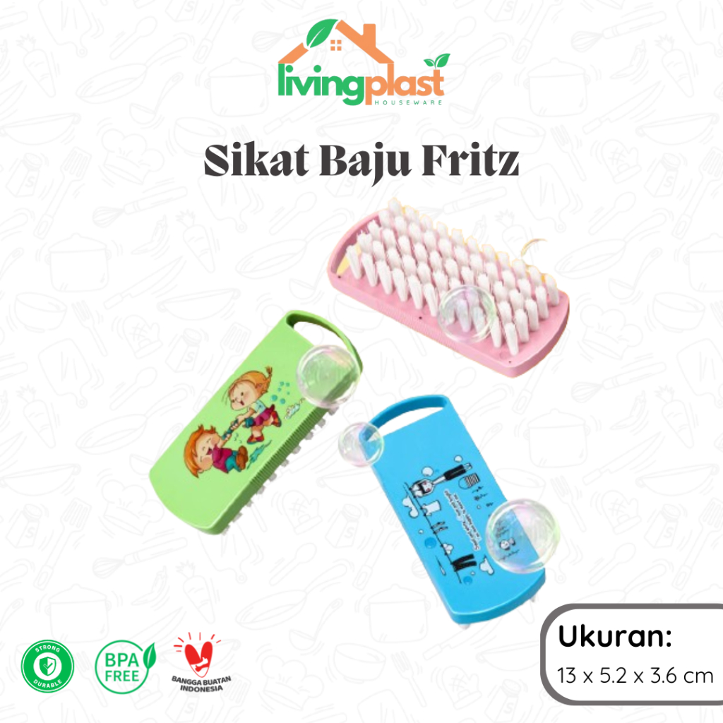 Sikat Baju Fritz / Sikat Cuci Murah / Sikat Baju Anak / SIkat Halus / Sikat Sepatu / Sikat Baju Lucu