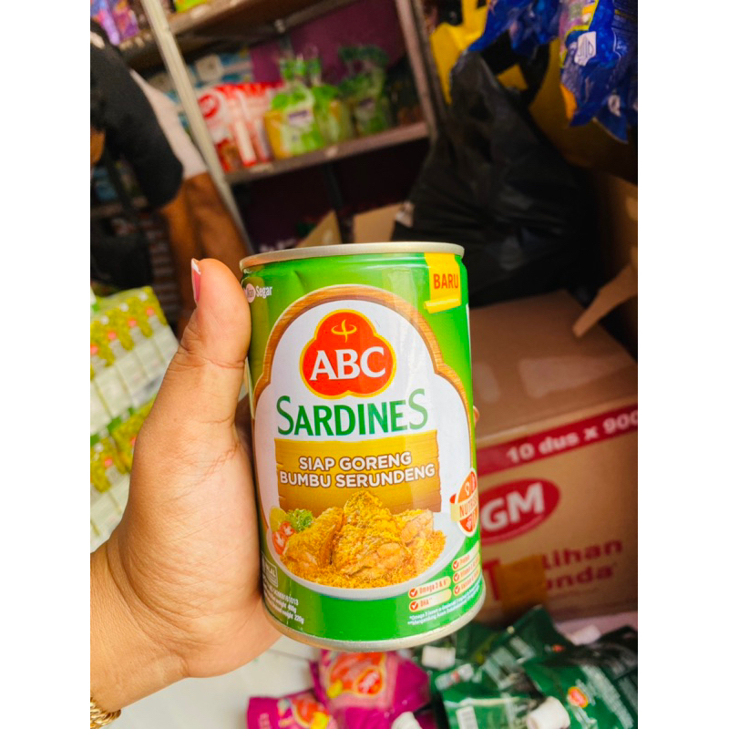 

ABC Sardines Siap Goreng Bumbu Serundeng 400g exp 2026