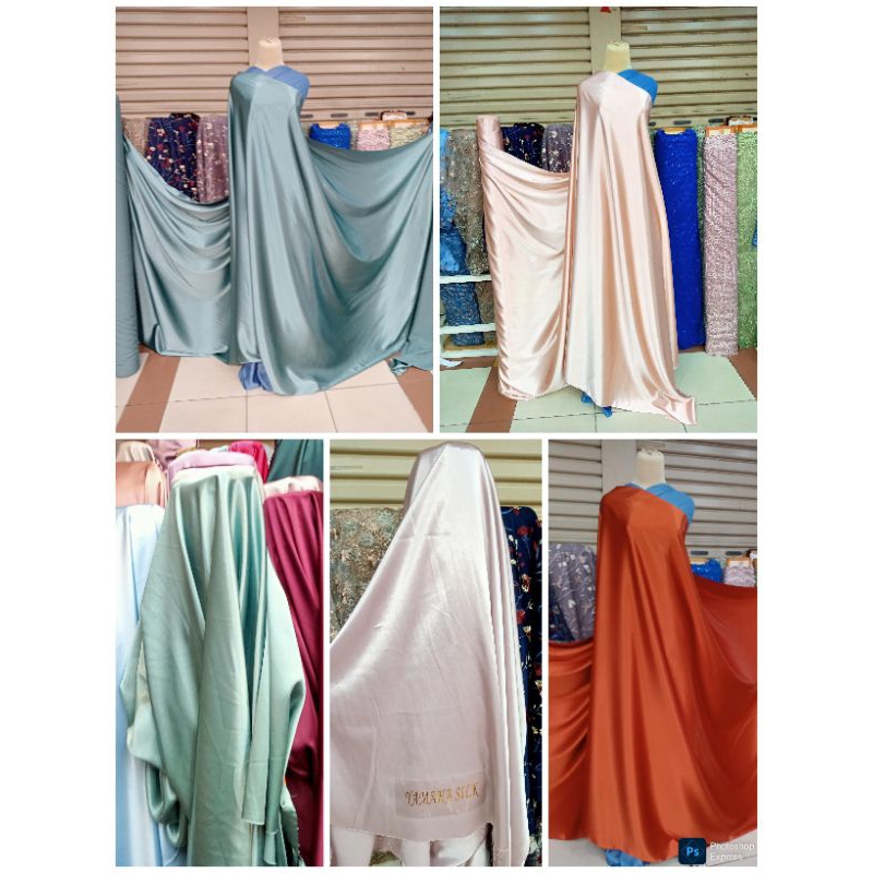 Silk Yamaha premium/polosan/Furing/buat gaun/gamis/bresmeid/wisuda / baju pesta lainnya