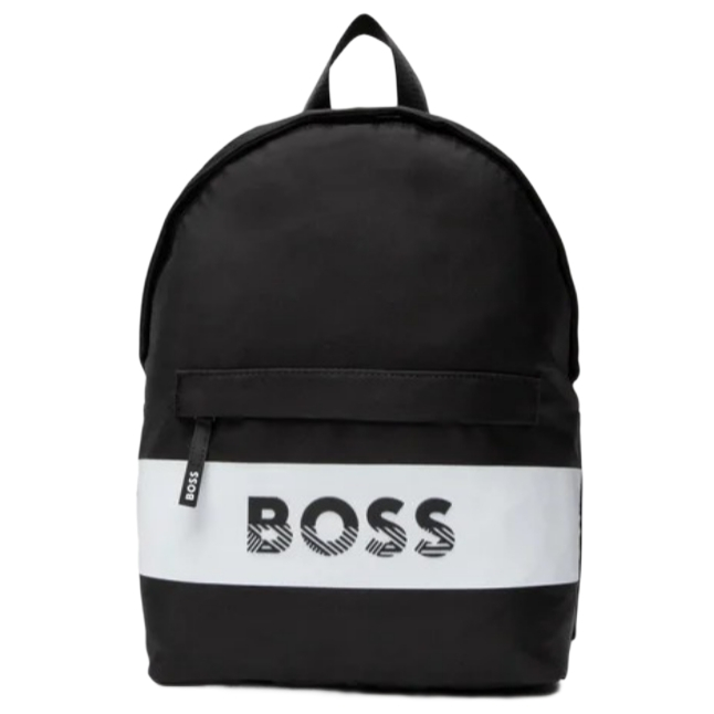 Logo Black White Backpack / Tas Branded Original