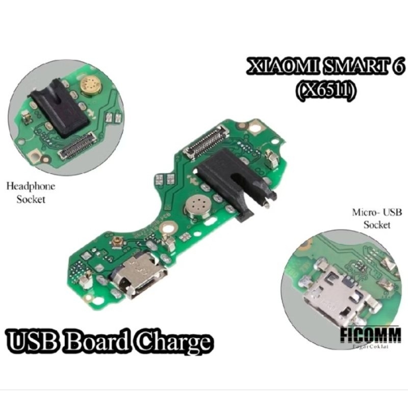 PAPAN CAS/PAPAN PCB CONEKTOR CAS +MIC INFIMIX SMART 6 X6511 -CHARGER