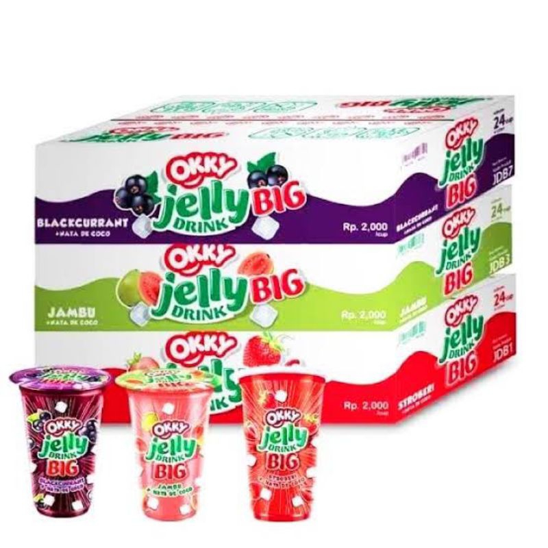 Okky Jelly Drink BIG (1 Dus isi 24 cups x 220mL) (KHUSUS SPX INSTAN)