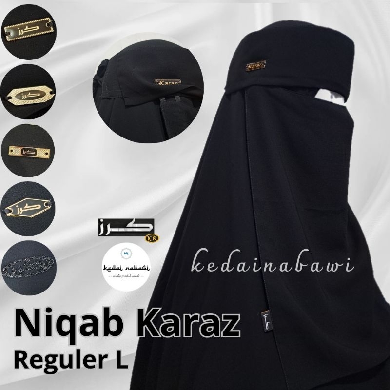 RB KARAZ Cadar / Niqob REGULER ORI 100% Saudi - Madinah Pad Keras (Hardpad)