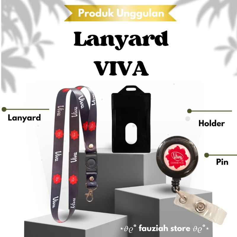 

READY! TALI ID CARD VIVA COSMETICS / LANYARD VIVA Hitam Termurah!!!