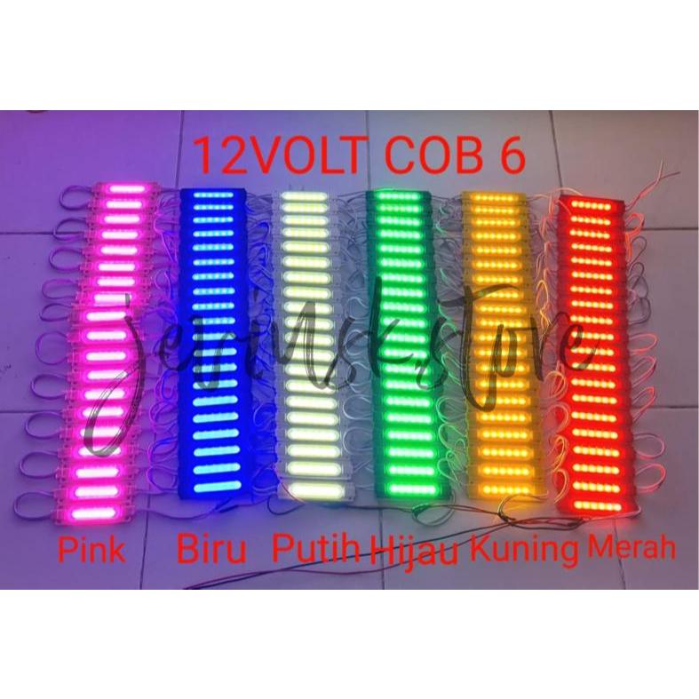 LAMPU LED STRIP COB 6 MATA VARIASI MOTOR & MOBIL 12 VOLT