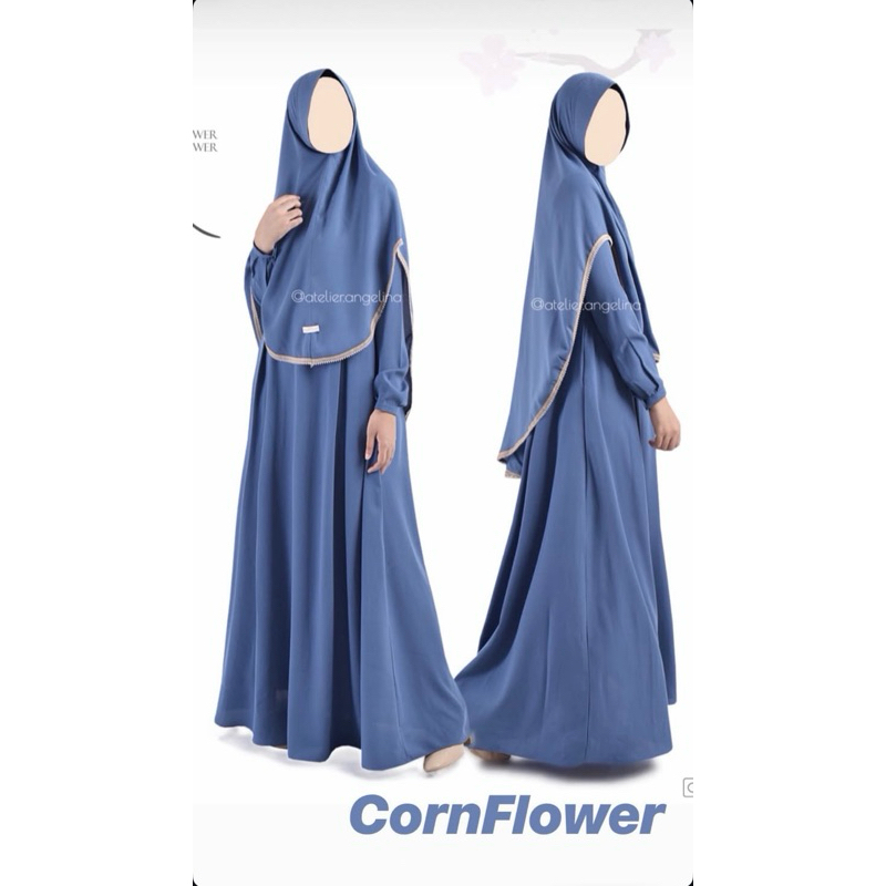 Preloved Sabrina dress Atelier angelina Cornflower size Xs