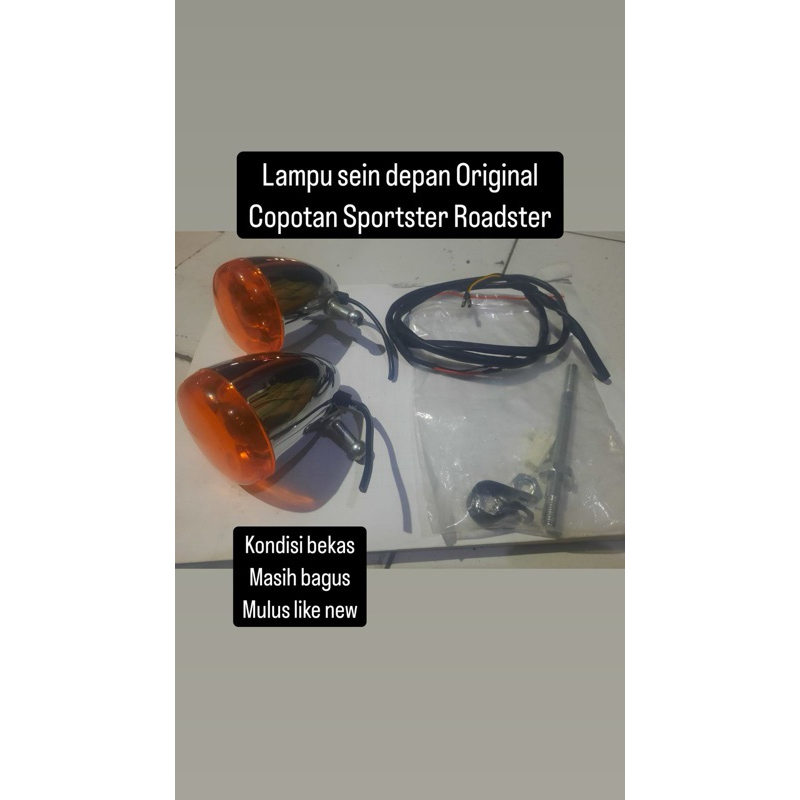 Lampu sein depan copotan Harley Davidson Sportster (kondisi Bekas)