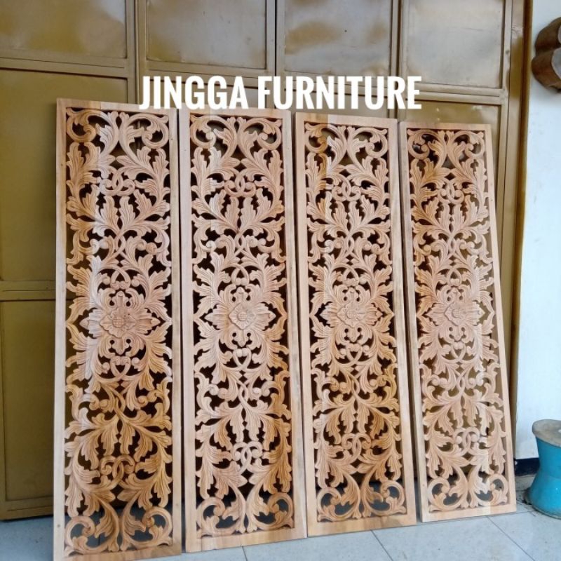 ukiran kayu mahoni ukiran loster loster ukir roster bofen 30x100 cm