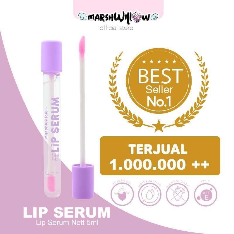Marshwillow Lip Serum With Vit E & Jojoba Oil by Natasha Wilona - Marshwillow lipsy 5ml