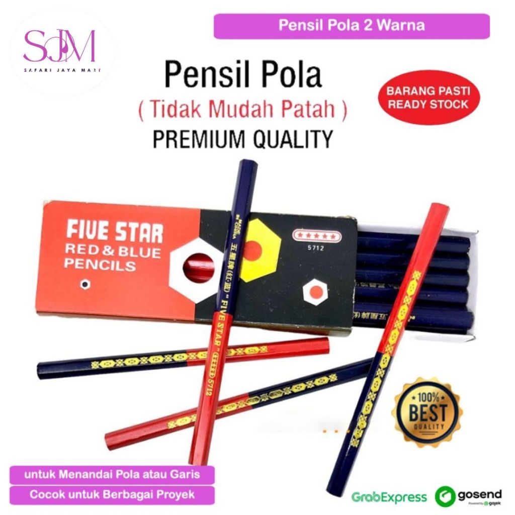 

Pensil Pola Merah Biru Besar dan Kecil Pensil Penanda Perlengkapan Menjahit jahit Lainnya Membuat Desain Gambar Tanda Kain