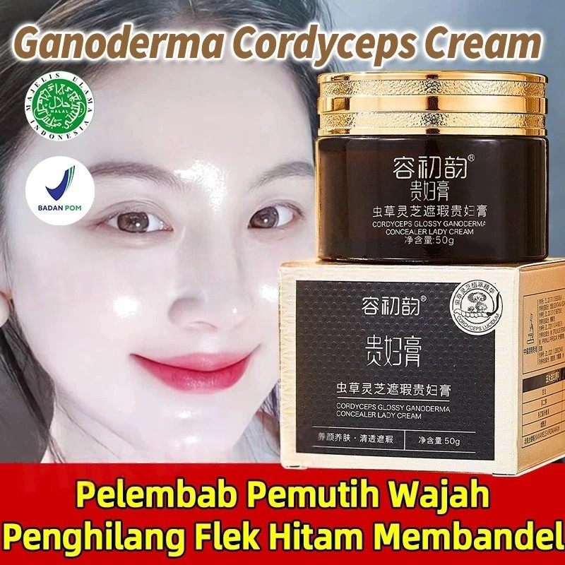 Ganoderma Cordyceps Lightening Day and Night Cream 50g ASLI ORI Ganoderma Cordyceps Whitening Lazy C