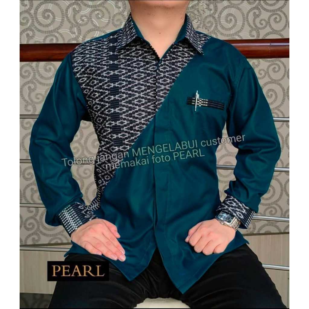 Cattleya Kemeja Batik Kombi Toyobo mewah dan elegan