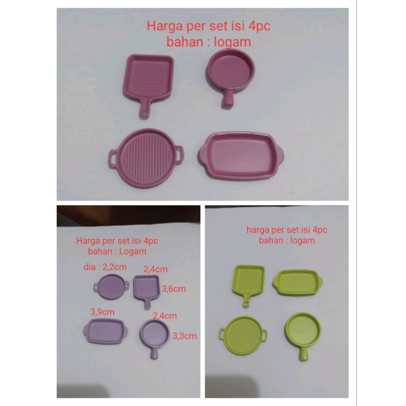 Miniatur Teflon Set Miniatur Alat Memasak Set