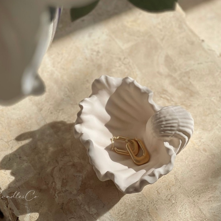 Hiasan Kerang Drew Shell / Wadah Tempat Perhiasan / Pajangan Meja Aesthetic