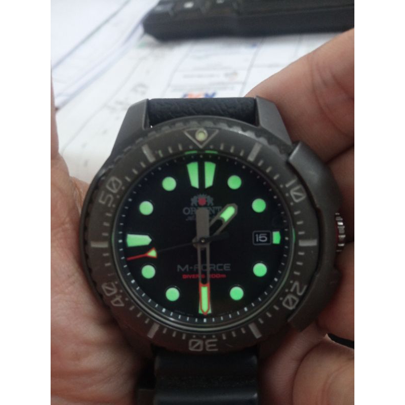 Orient M-Force RA-AC0L03B Automatic Men Black Dial Black Rubber Strap