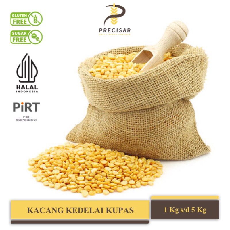 

Kacang Kedelai Kupas / Peeled Soya Bean - Natural | Gluten Free | Sugar Free - 1Kg s/d 5Kg