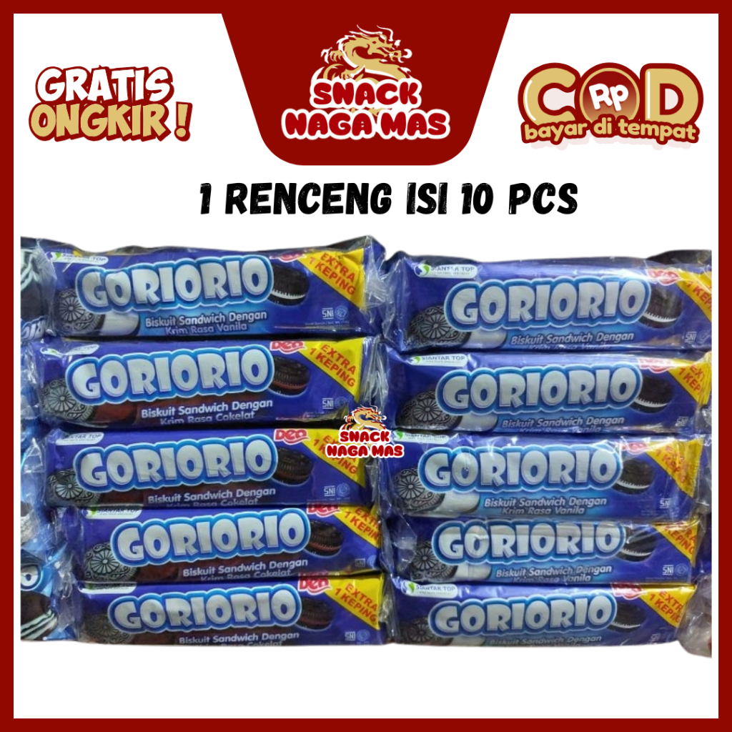 

GORIORIO BISKUIT SANDWICH KRIM VANILLA ECERAN 1000 [1 RENCANG ISI 10 PCS]