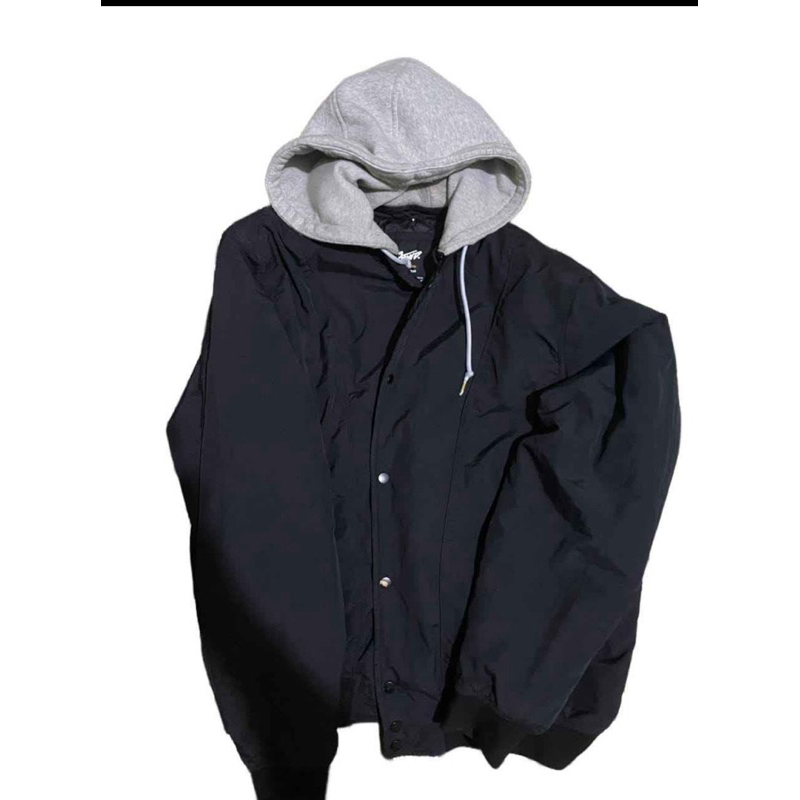 Jaket pull n bear stwd hitam pria