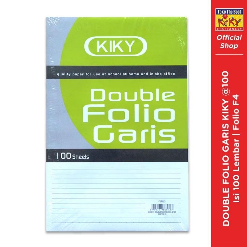 

Dobel Folio Bergaris merek Kiky 1 pak (100 lembar)
