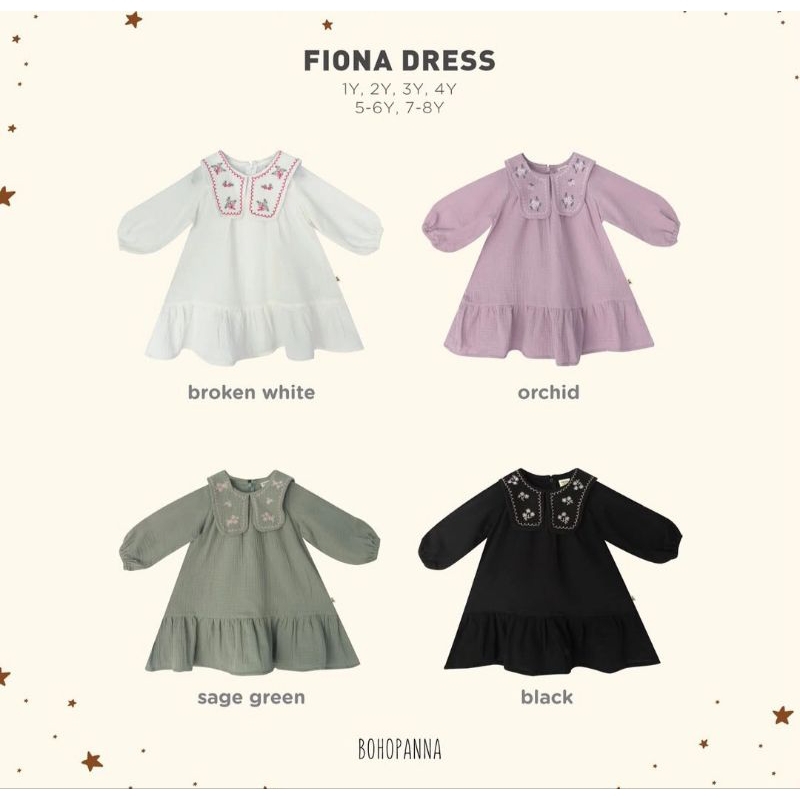 Bohopanna Fiona Dress / Dress Anak Perempuan / Dress Bohopanna