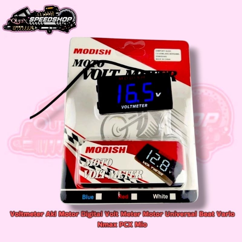 Voltmeter Aki Motor Digital Volt Meter Motor Universal Beat Vario Nmax PCX Mio