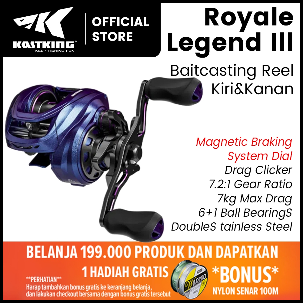 [OFFICIAL] KASTKING ROYALE LEGEND III Reel BC Baitcasting Reel Pancing,Saltwater Drag clicker, 7.2:1