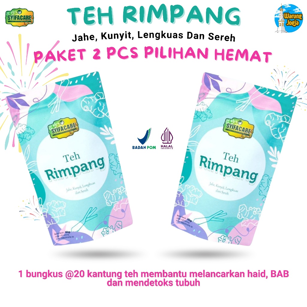 

Paket 2 Pcs Teh Rimpang Syifacare Minuman Instan Herbal Alami Membantu Melangsingkan Diet & Detoks