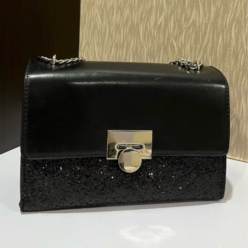 EMSIO | [PRELOVED] Elizabeth Sling Bag Shiny Black Party