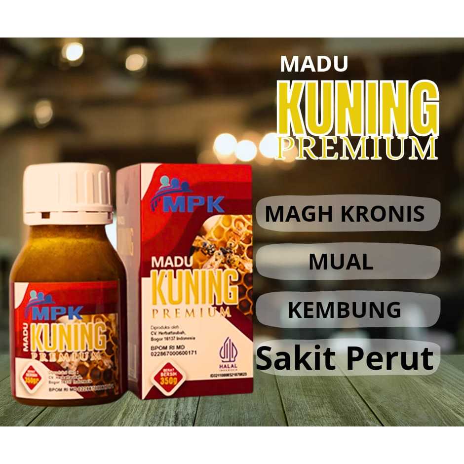 

Madu kuning premium BPOM original alami kesehatan lambung 350g