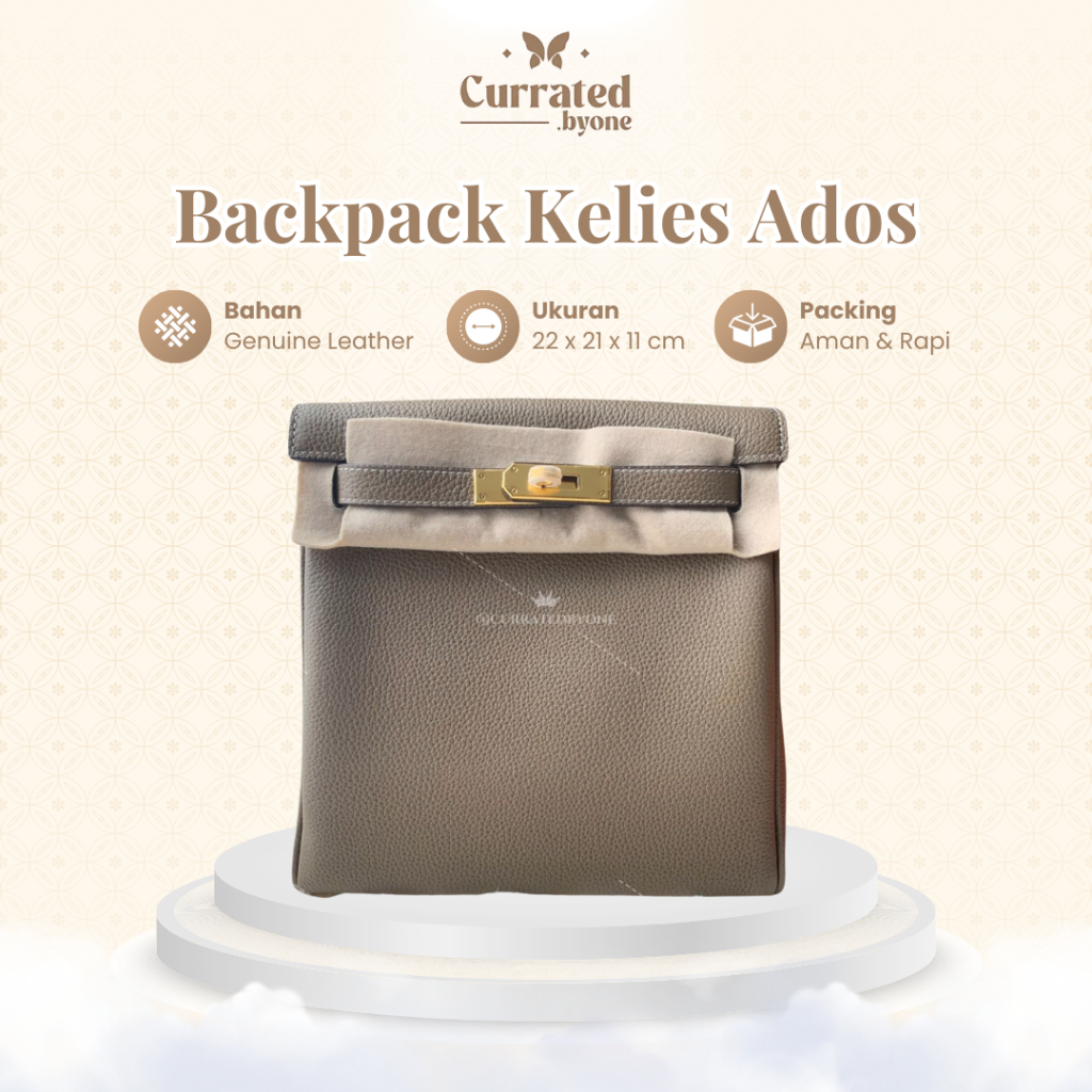 Ransel Kulit Asli Backpack Kelies Ados Tas Wanita Genuine Leather Import Premium