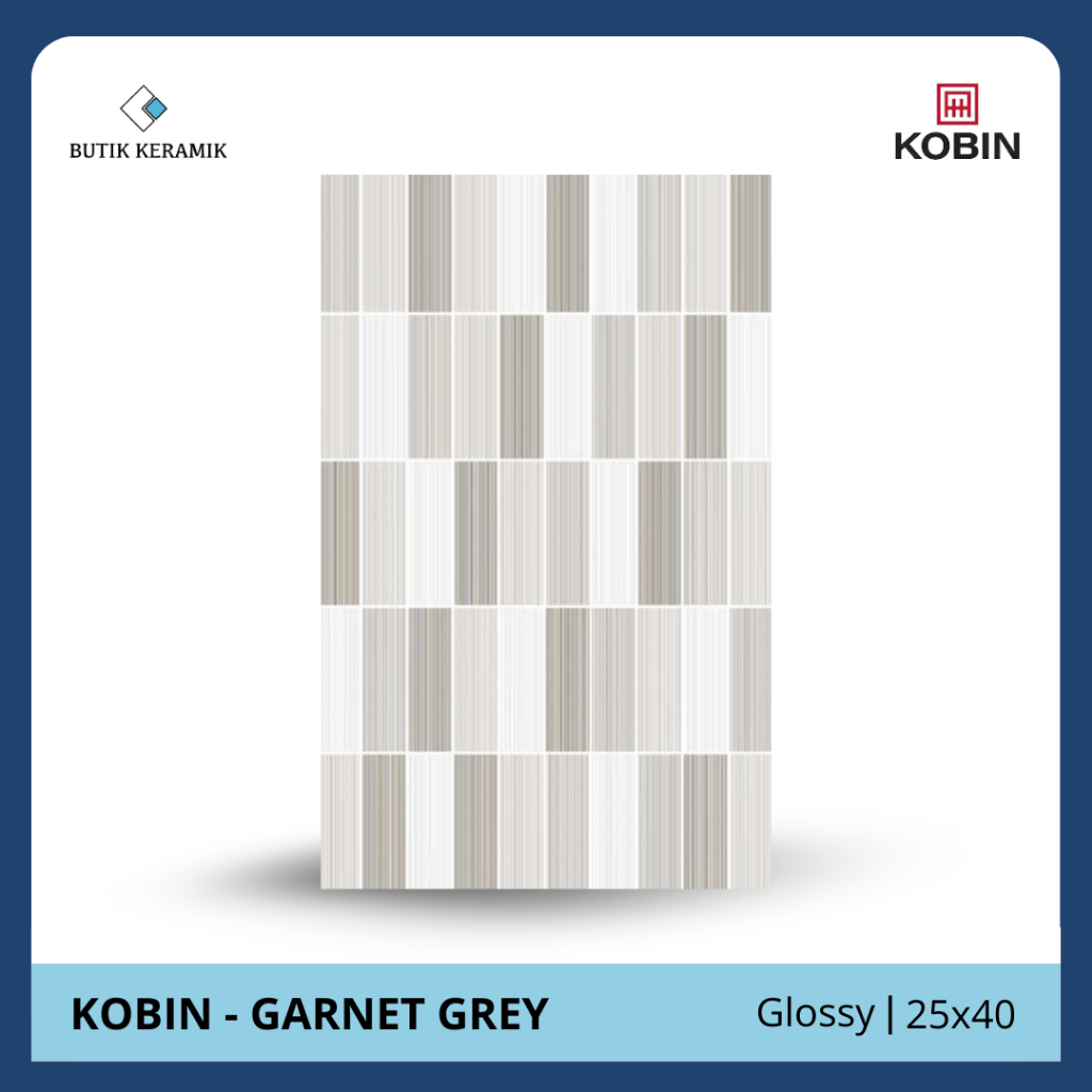 Keramik 25x40 Glossy | Kobin | Garnet Series | Glossy | Grade A / KW 1 | Keramik Lantai I Keramik Mo
