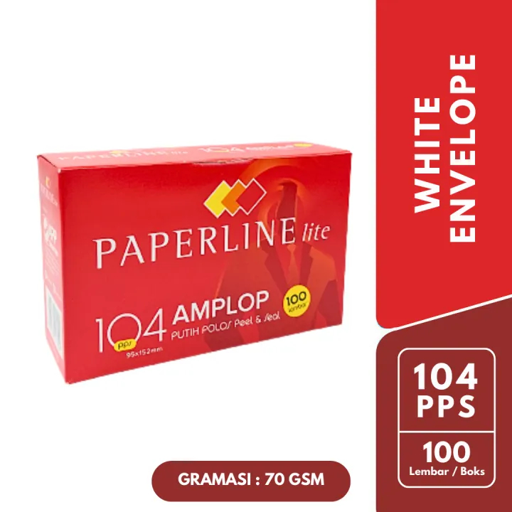 

Amplop Putih Polos PPL EV 104 PPS Lite Paperline 95 x 152 mm 70 Gsm