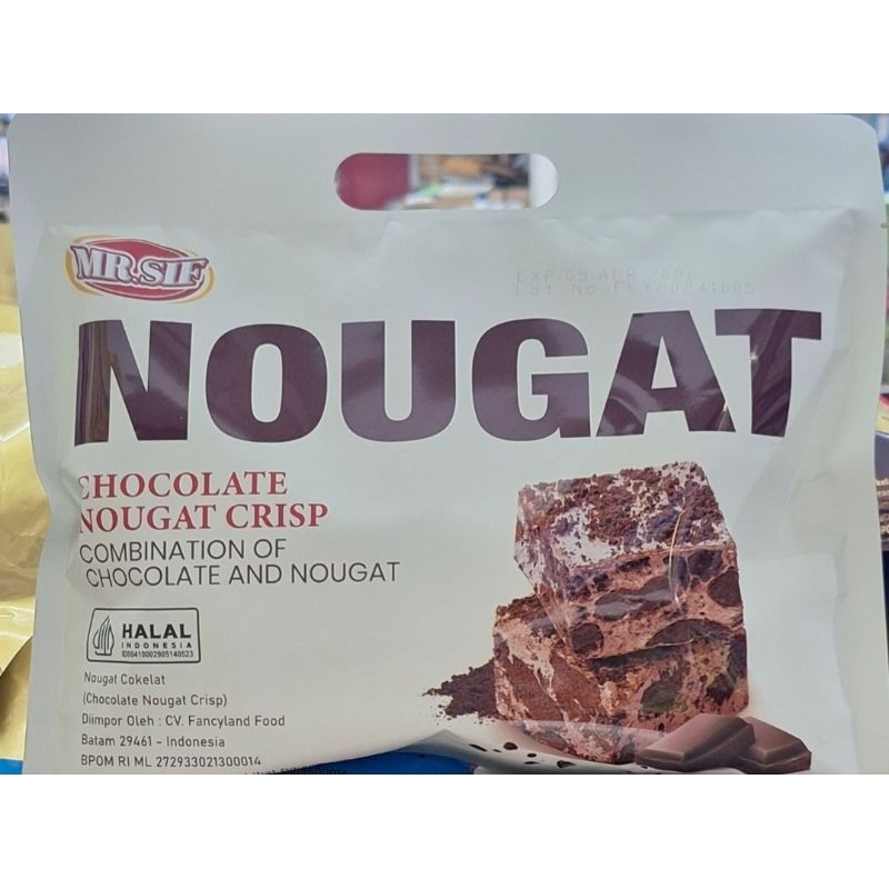 Mr Sif Nougat Coklat, yang suka kacang nougat sama coklat, ini enakkk