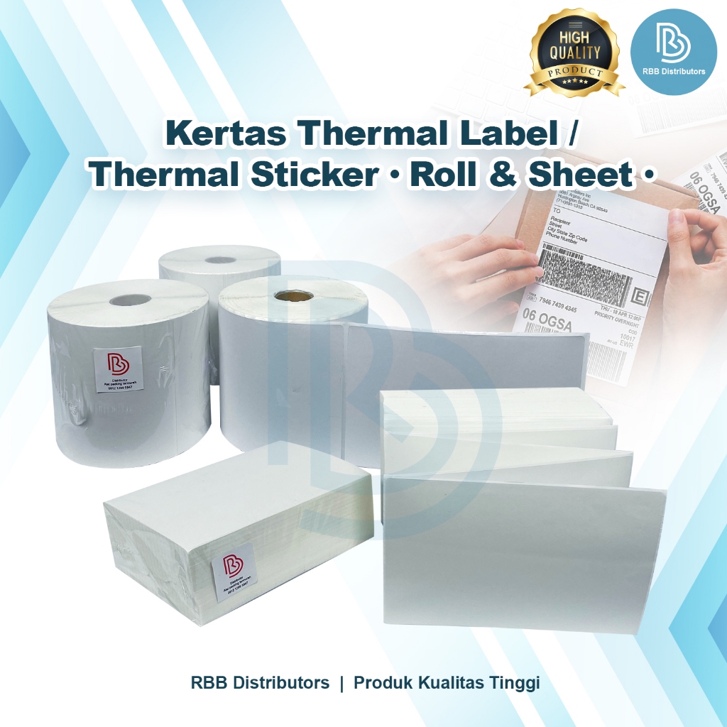 

Kertas Thermal 100x150 Sticker Label Kertas Resi ISI 500 pcs