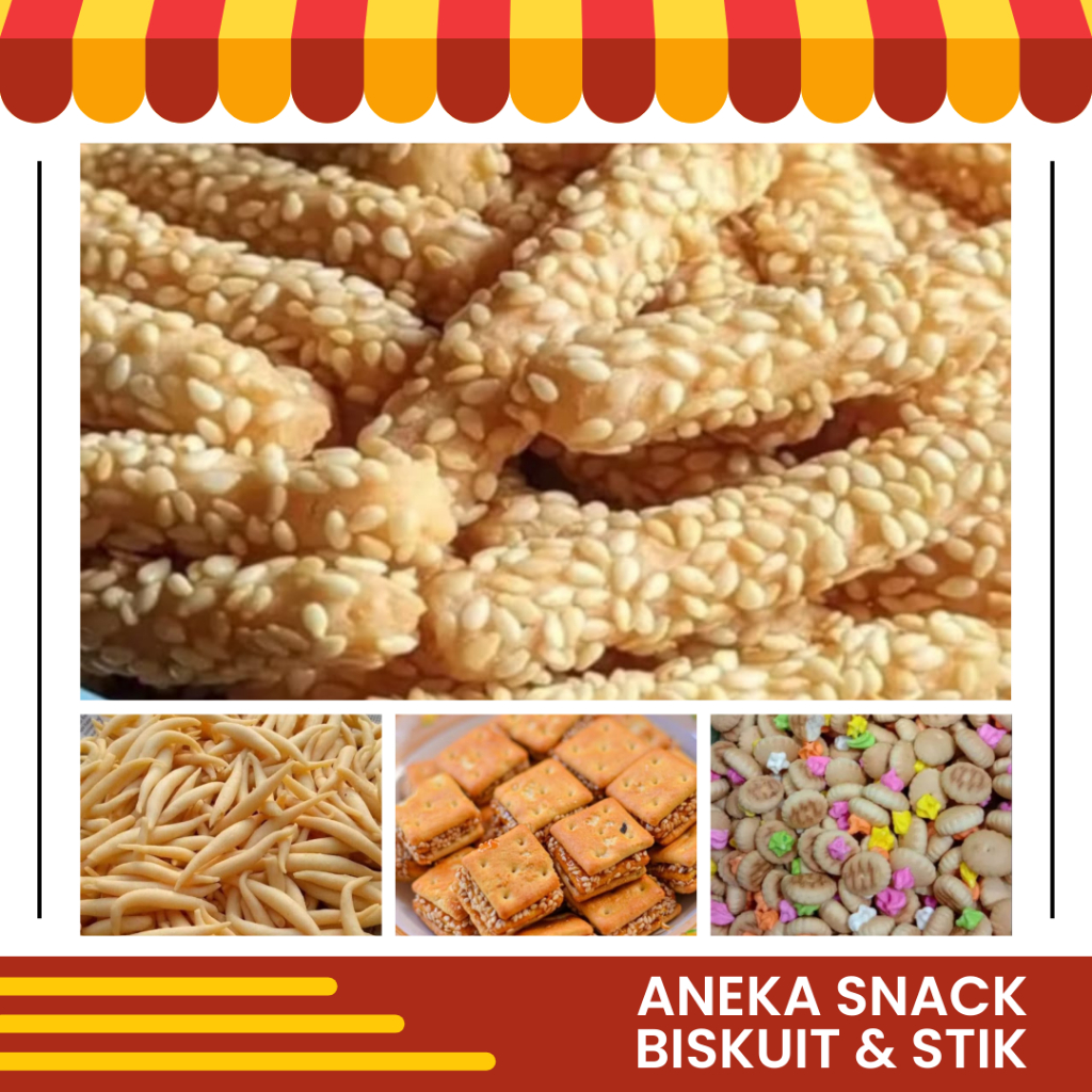 

Kue Keciput Jari Biskuit Krakers Wijen Mini Gem Rose Bunga Stick Bawang Bidaran Keju Original Renyah