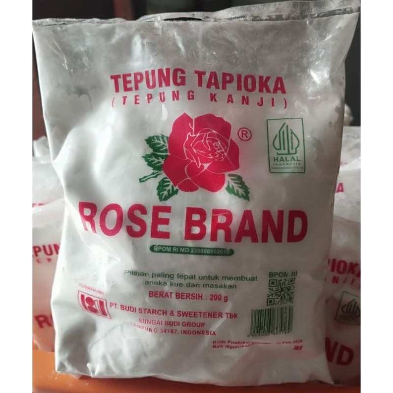 

Tepung Tapioka/Kanji Rose Brand Kemasan 200gr
