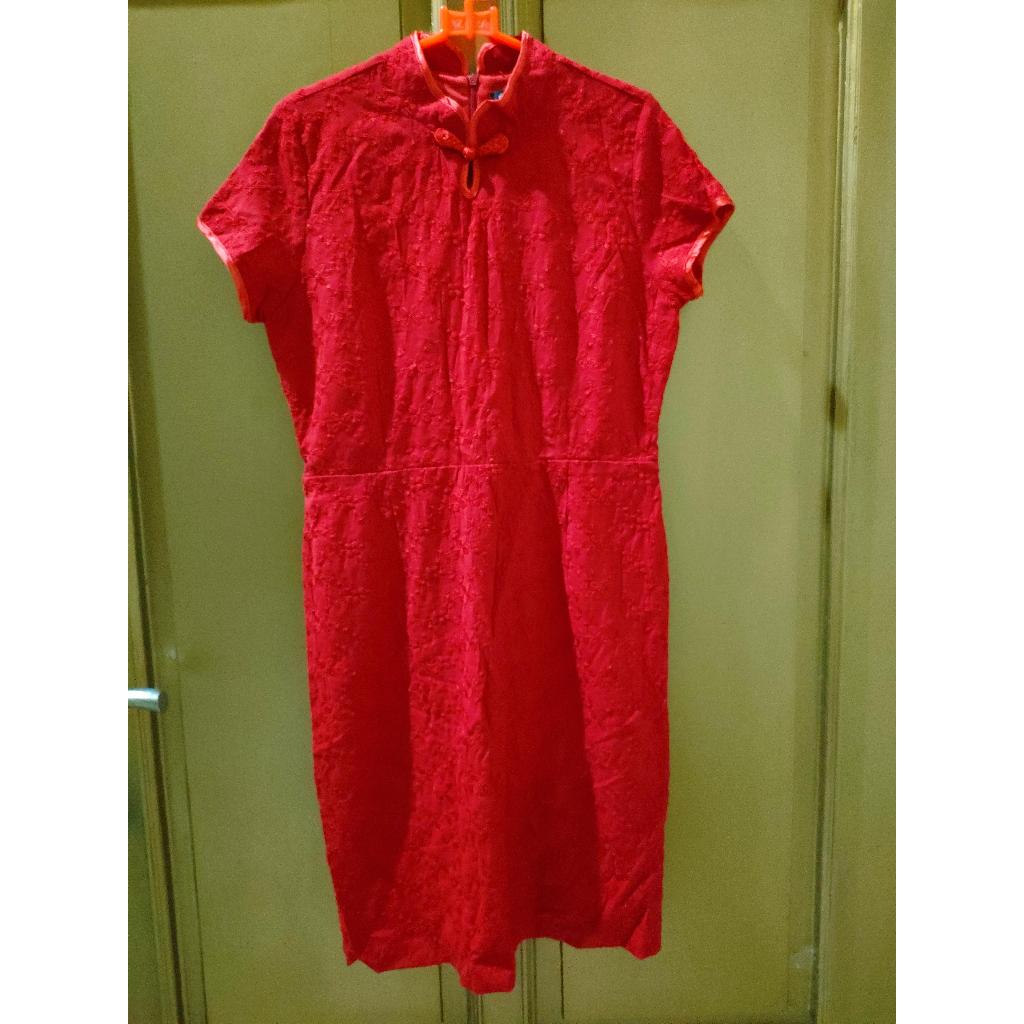 DRESS CHONGSAM EPRISE MERAH PITA
