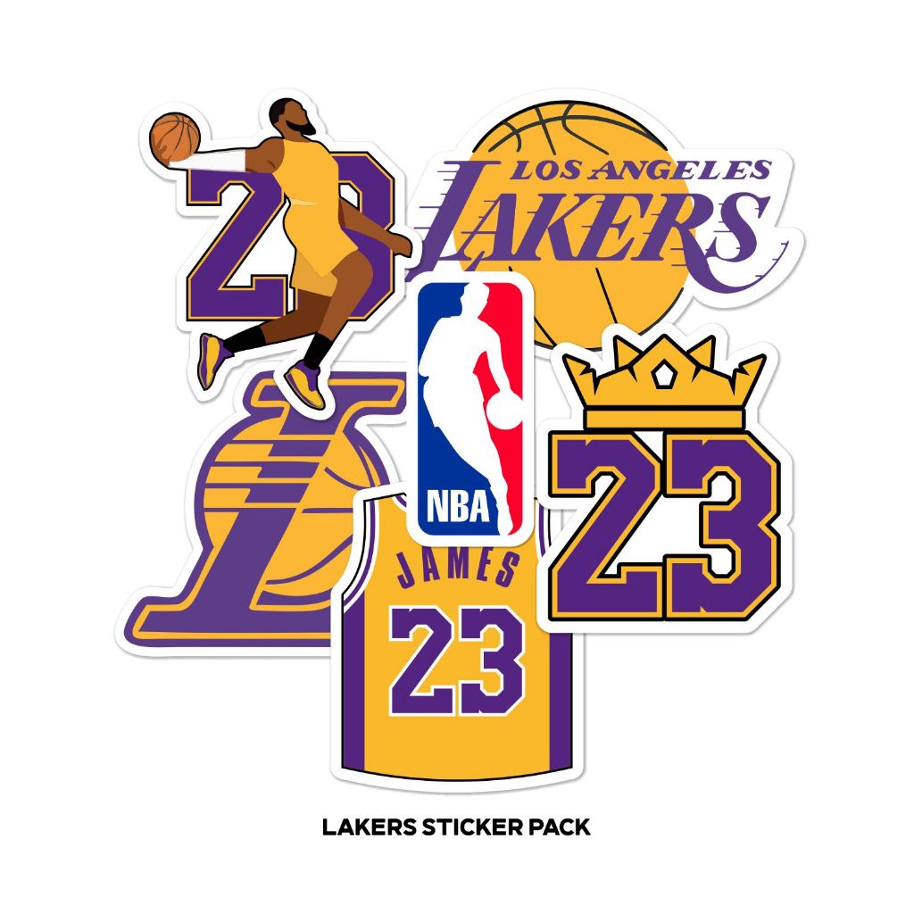 

Stiker Pack Lakers Lebron Vinyl Glossy Anti Air Premium | Sticker Basket NBA