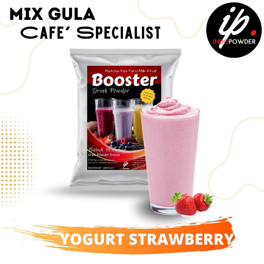 

IP Bogor - Bubuk Minuman Rasa YOGURT STRAWBERRY 1Kg Untuk Cafe, Waralaba dan Resto
