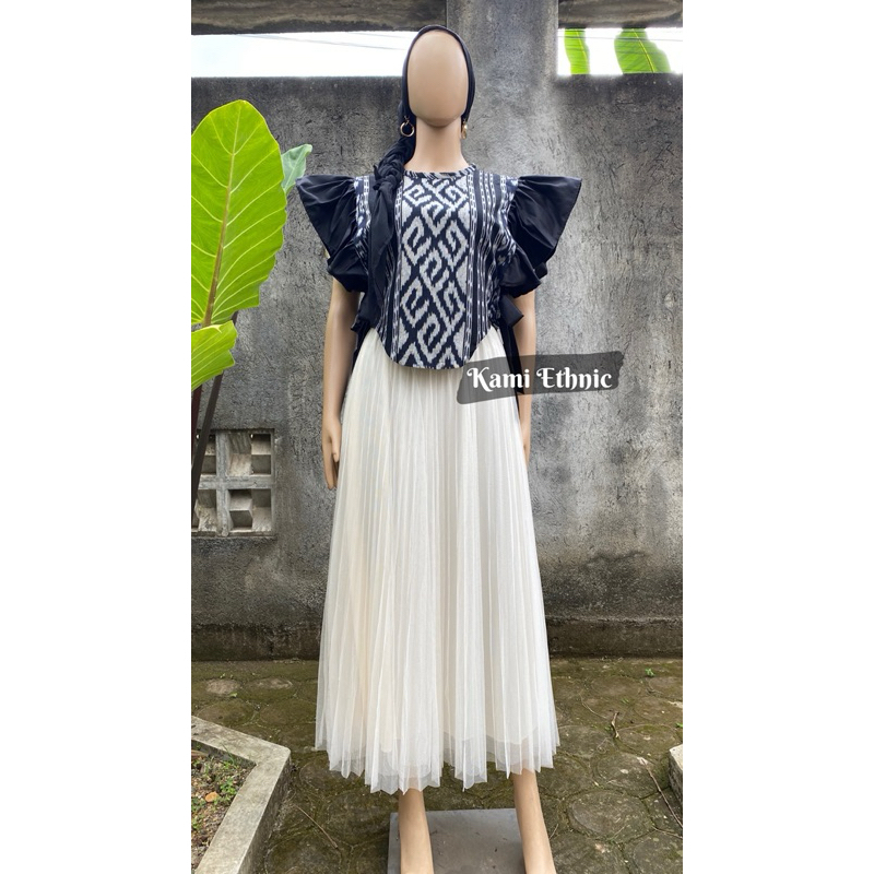 vest tenun - vest etnik - outer tenun - rompi tenun