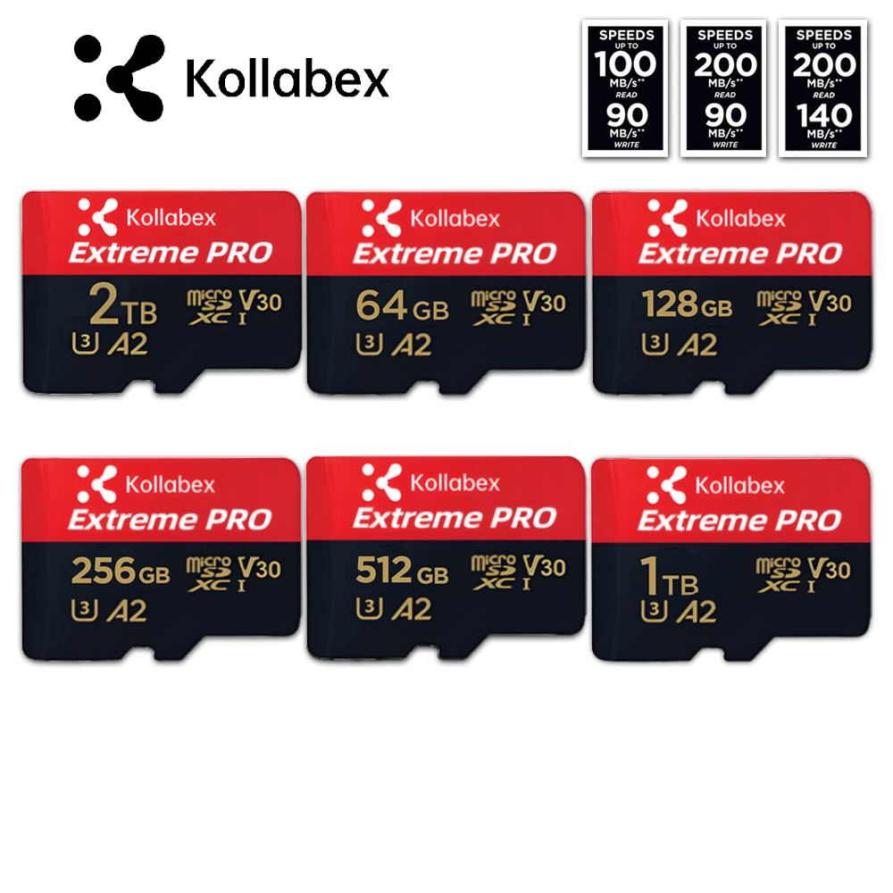 Kollabex Memory Card Micro SD Untuk Kamera CCTV Extreme PRO memory card hp 32/64/128/256/512gb 1TB/2