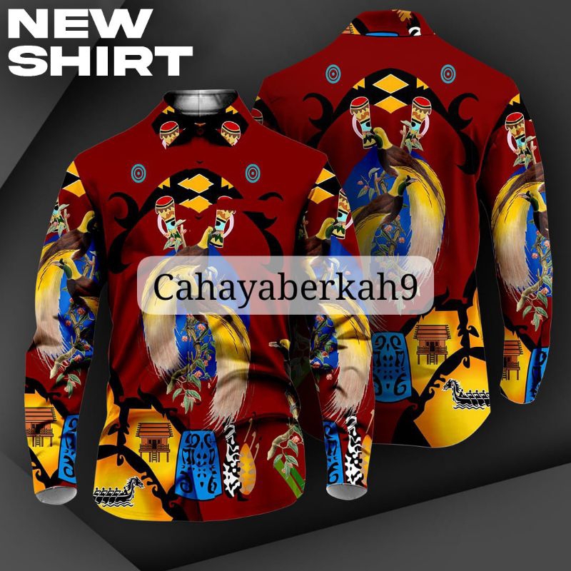 Batik Premium Cendrawasih marun