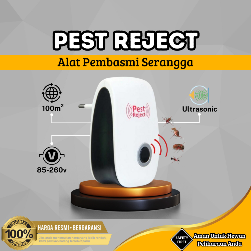 Pest Reject Ultrasonic Original Alat pembasmi pengusir tikus nyamuk serangga pest control