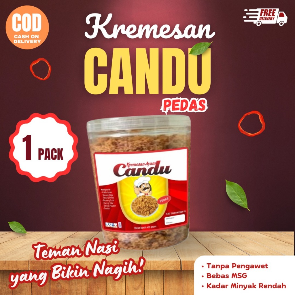 

Kremesan Ayam Candu Pedas Daun Jeruk 1 Pack / Kremesan Non MSG dan Pengawet / Kremesan Murah