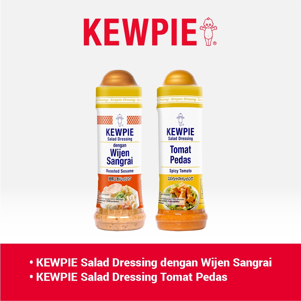 

KEWPIE Bundling 5 (KEWPIE Salad Dressing Dengan Wijen Sangrai 200 ml & KEWPIE Salad Dressing Tomat Pedas 200 ml)