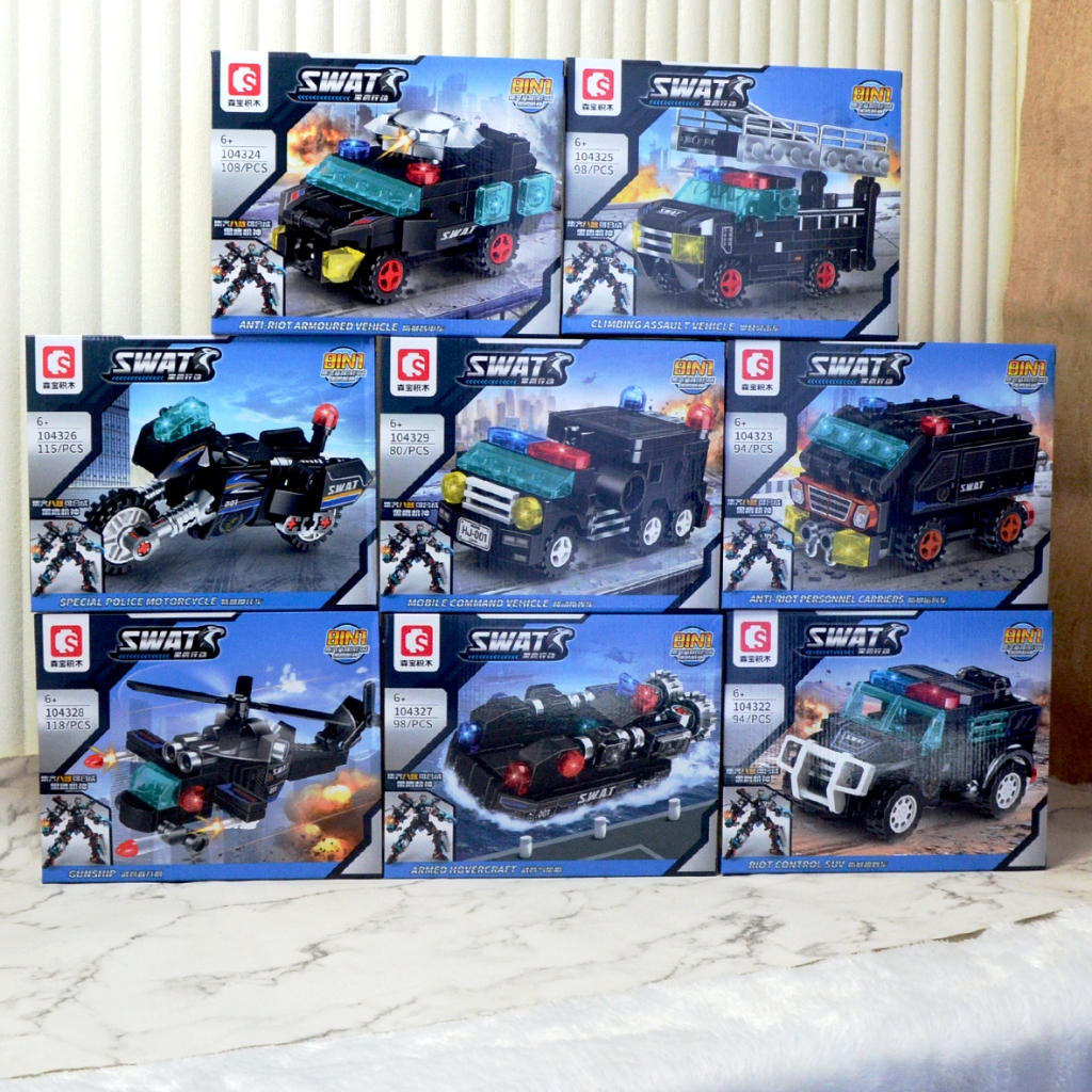 SWAT 8IN1 BRICK || Sembo SWAT Truck City Police