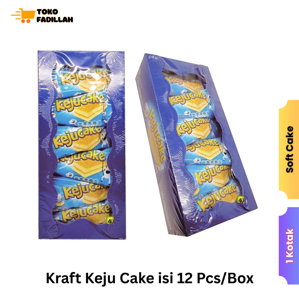 

KRAFT Keju Cake Box isi 12 Pcs - Snack Bolu Keju