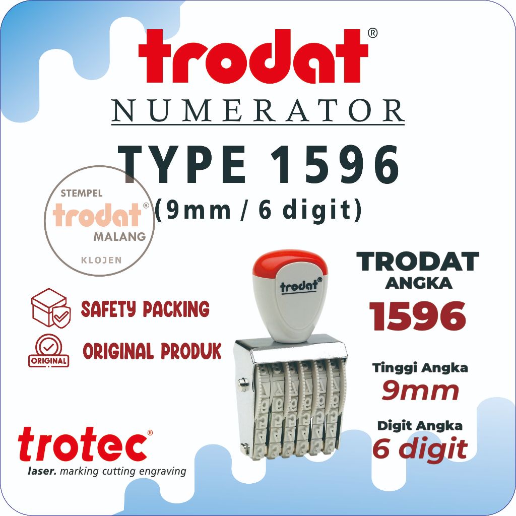 

Stempel trodat 1596 (9mm 6digit) | STEMPEL TRODAT NUMERATOR (ANGKA DAN SIMBOL BISA DIPUTAR)
