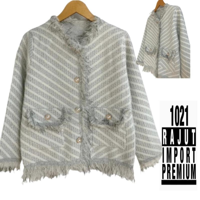 Cardigan Blazer bulu harus/cardigan korea Style Atasan Rajut